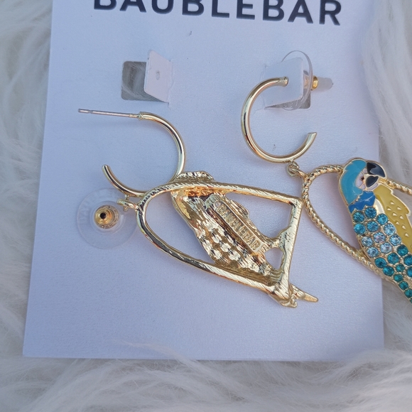 Baublebar Parrots in a Cage Dangle Hoop Earrings - Picture 7 of 8